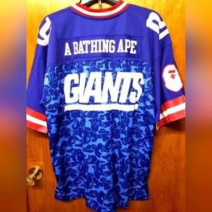 *SOLD * Mitchell and Ness Bathing Ape New York Giants Jersey size Large NWT